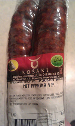 Angebliche Halal-Wurst aus Slowenien enthält Schweinefleisch